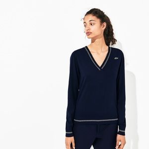 Lacoste navy blue golf sweater